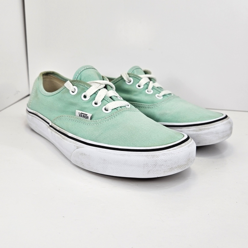 Vans Unisex Mint Green Low-Top Canvas Sneakers Women's Size 7.5 Men's Size 6